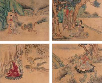 佚名 面圣图（四帧） 镜心